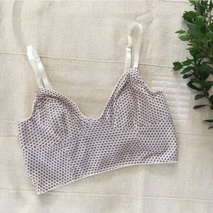 longline heart print bralette sz M - intimately FP